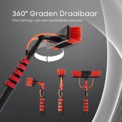 Merkloos Telescoopsteel Ramenwassen 4,6M - Met Borstel & Waterdoorvoer - Voor Ramen - Watertoevoer - Borstel -HG Winkel 1200x1200 2000