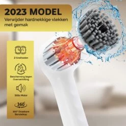 MostEssential Premium Elektrische Schoonmaakborstel 2023 Model – Elektrische Schrobber - Schrobborstel - Poetsmachine – Voor Badkamer Of Keuken - Inclusief 4 Borstelkoppen -HG Winkel 1200x1200 2032