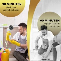 MostEssential Premium Elektrische Schoonmaakborstel 2023 Model – Elektrische Schrobber - Schrobborstel - Poetsmachine – Voor Badkamer Of Keuken - Inclusief 4 Borstelkoppen -HG Winkel 1200x1200 2033