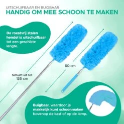 WITTS Telescopische Plumeau Met Telescoopsteel - 60 Tot 140 Cm - Uitschuifbaar - Blauw -HG Winkel 1200x1200 2041