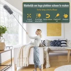 Livv Goods Telescopische Plumeau Set Met Telescoopsteel - 5 In 1 - Tot 250 Cm Uitschuifbaar - Duster - Stoffer -HG Winkel 1200x1200 2059