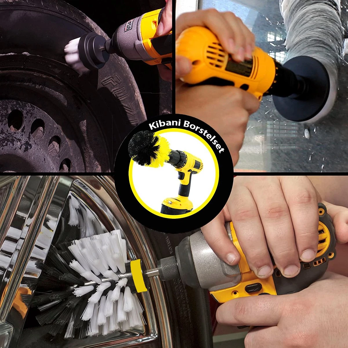 Kibani 3 Delige Borstelset Voor Boormachine - Wit - Voor Wielen, Tapijt En Bekleding - Schrobborstel – Boorborstel – Schuurborstel - Borstel Boormachine – Schoonmaakborstel – Reinigingsborstel – Tapijtreiniger - Borstelset 3 Kibani 3 Delige Borstelset Voor Boormachine - Wit - Voor Wielen, Tapijt En Bekleding - Schrobborstel – Boorborstel – Schuurborstel - Borstel Boormachine – Schoonmaakborstel – Reinigingsborstel – Tapijtreiniger - Borstelset - Afbeelding 3