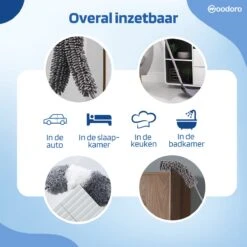 Woodoro Ragebol Uitschuifbaar Complete 9-Delige Set - Verstelbare Telescoopsteel - Plumeau - RVS - Zwart & Grijs -HG Winkel 1200x1200 2117