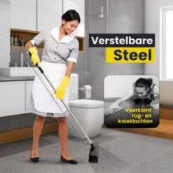 Schrobbezem Zwart Luiwagen Met Steel 120cm - Tuinbezem Straatbezem - Schoonmaak Schrobber Kunststof Harde Bezem - Schrobborstel En Schuurborstel -HG Winkel 1200x1200 2146
