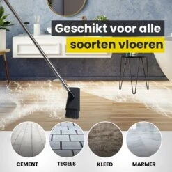 Schrobbezem Zwart Luiwagen Met Steel 120cm - Tuinbezem Straatbezem - Schoonmaak Schrobber Kunststof Harde Bezem - Schrobborstel En Schuurborstel -HG Winkel 1200x1200 2148