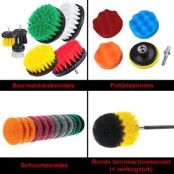 Borstelset Boormachine 25 Delig Per 2 - Schuursponsjes- Schrobborstel - Boorborstel - Schuurborstel - Borstel Boormachine - Schoonmaakborstel - Reinigingsborstel - Tapijtreiniger - Borstelset -HG Winkel 1200x1200 2165