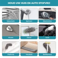 NovaBeau Plumeau Met Telescoopsteel – Microvezel Ragebol Uitschuifbaar - 9-delig Duster Set Met Voegenborstel – RVS Stoffer – Grijs Chenille Borstel – Wasbaar En Draaibaar -HG Winkel 1200x1200 2185