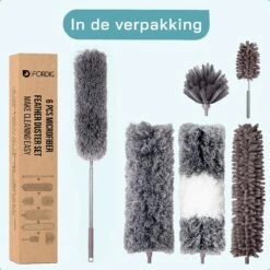 ForDig 7-Delige Plumeau Set - Duster Met Telescoopsteel Uitschuifbaar Tot 250 Cm - Inclusief Ragebol / Voegenborstel / Microvezel Doek / Chenille Borstel - Wasbaar - 360 Graden Draaibaar 17 ForDig 7-Delige Plumeau Set - Duster Met Telescoopsteel Uitschuifbaar Tot 250 Cm - Inclusief Ragebol / Voegenborstel / Microvezel Doek / Chenille Borstel - Wasbaar - 360 Graden Draaibaar -HG Winkel 1200x1200 2203