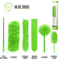 Strex Telescopische Plumeau Set Met Telescoopsteel - 60 Tot 140 Cm - Uitschuifbaar - Flexibel - Microvezel Ragebol - 5-Delige Schoonmaak Set -HG Winkel 1200x1200 2225