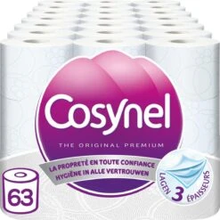 Cosynel Wit Toiletpapier - 3 Lagen - 63 Rollen