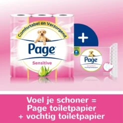 Page Vochtig Toiletpapier - 12 X 38 Stuks - Sensitive Vochtig Wc Papier - Voordeelverpakking -HG Winkel 1200x1200 2317