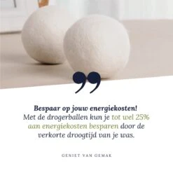 Geniet Van Gemak® | Herbruikbare Wollen Drogerballen | Wasbollen | Schaapswol | Duurzame En Energiebesparende Wasballen | 6 XL Drogerballen -HG Winkel 1200x1200 24