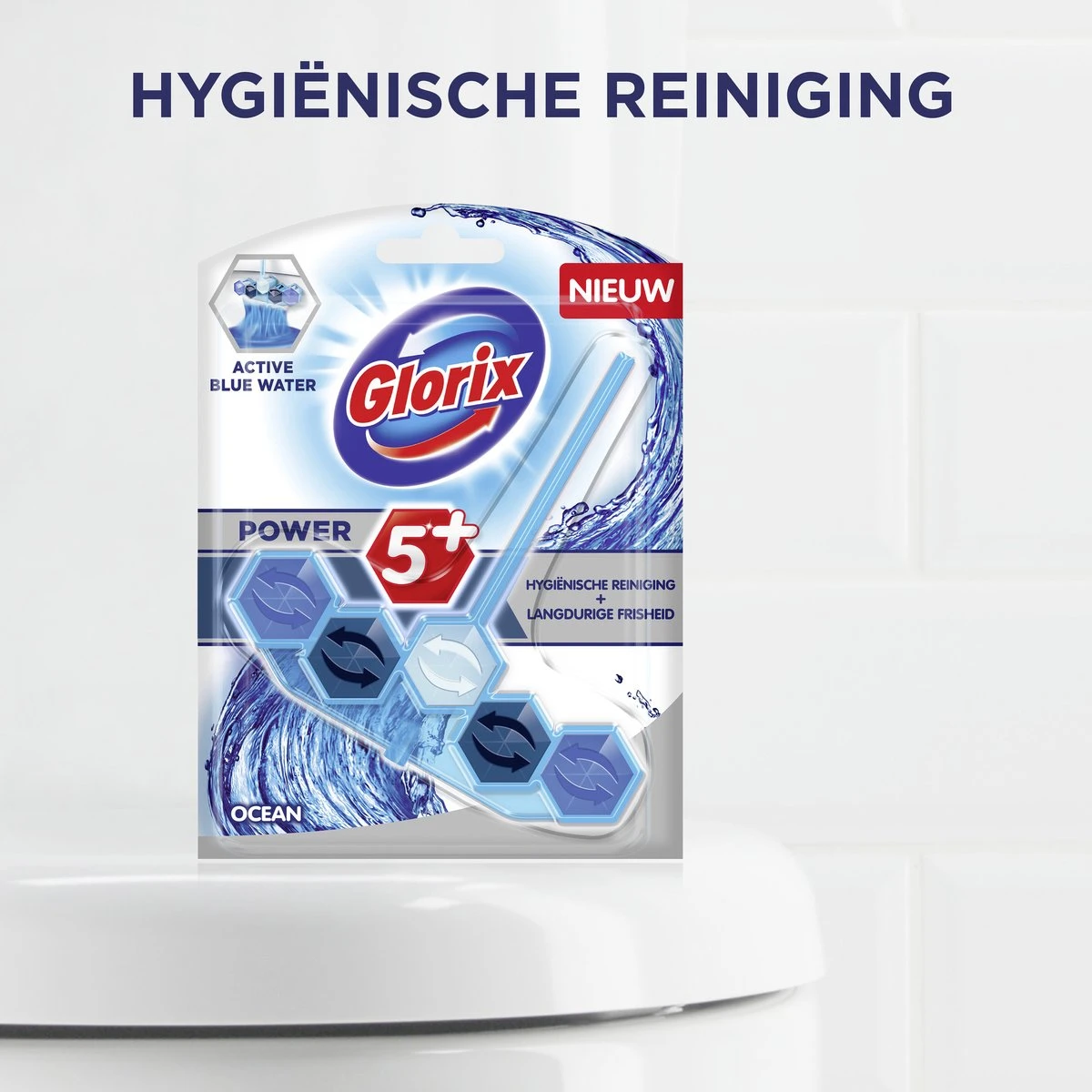 Glorix Power 5+ Ocean Toiletblokken - 7 Stuks - Voordeelverpakking 2 Glorix Power 5+ Ocean Toiletblokken - 7 Stuks - Voordeelverpakking - Afbeelding 2