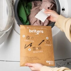 Briters Wasmiddelstrips - 100 Wasbeurten - Ecologisch Wasmiddel - 100% Plasticvrij - Fresh Linen - Wasstrips -HG Winkel 1200x1200 338