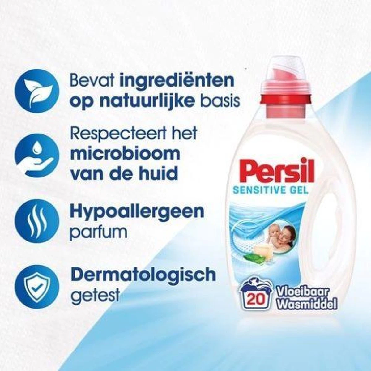 Persil® Persil Gel Sensitive - Vloeibaar Wasmiddel - Gevoelige Huid En Baby - Voordeelverpakking - 3 X 20 Wasbeurten 9 Persil® Persil Gel Sensitive - Vloeibaar Wasmiddel - Gevoelige Huid En Baby - Voordeelverpakking - 3 X 20 Wasbeurten - Afbeelding 9