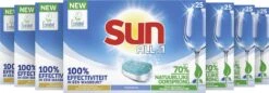 SUN® Sun All-in-1 Normaal Vaatwastabletten - 7 X 25 Tabletten - Voordeelverpakking -HG Winkel 1200x417
