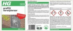 HG Graffitiverwijderaar - 600ml - Krachtig En Veilig - Biologisch Afbreekbaar -HG Winkel 1200x513