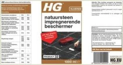 HG Natuursteen Impregnerende Beschermer (HG Product 32) - 1L - Tegen Het Intrekken Van Vuil - Ook Voor Granito En Marmer Composiet -HG Winkel 1200x640 3
