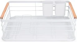 Navaris Afdruiprek Met Uitneembare Bestekhouder - Afwasrek Met Losse Lekbak - Vaatwasrek Met Plateau - Voor Bestek, Borden, Schalen En Pannen -HG Winkel 1200x663 2