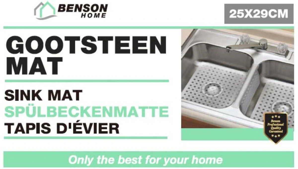 Merkloos Gootsteenmat PVC Vierkant Grijs 28 Cm 2 Merkloos Gootsteenmat PVC Vierkant Grijs 28 Cm - Afbeelding 2