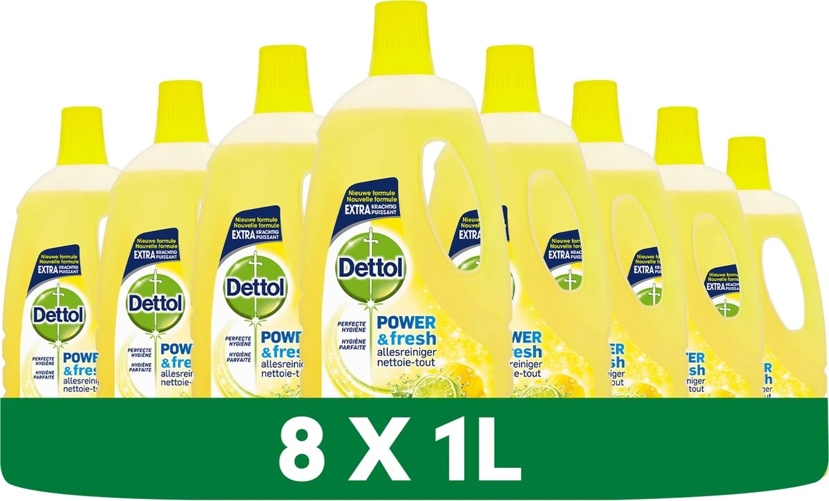 Dettol - Power & Fresh - Allesreiniger - Citrus - 8 X 1 Liter 1 Dettol - Power & Fresh - Allesreiniger - Citrus - 8 X 1 Liter