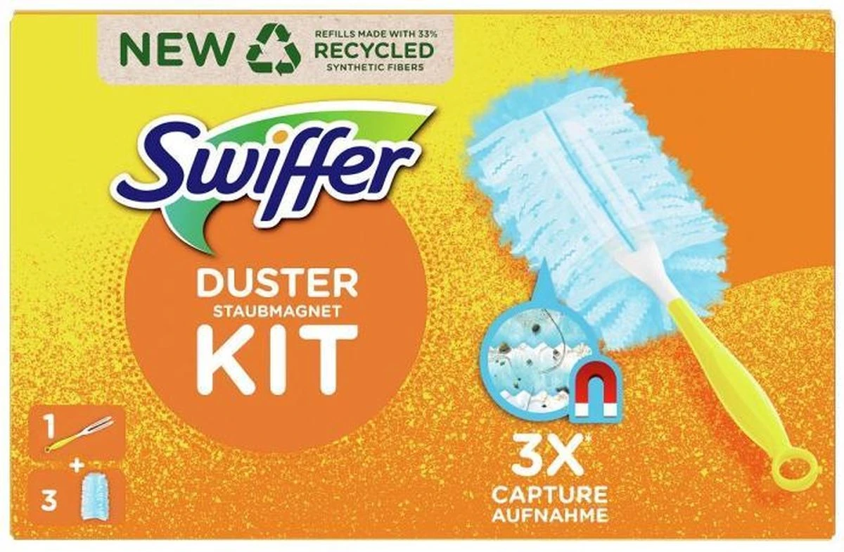 Swiffer Duster Starterkit +3 Navullingen 1 Swiffer Duster Starterkit +3 Navullingen