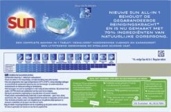 SUN® Sun All-in-1 Normaal Vaatwastabletten - 7 X 25 Tabletten - Voordeelverpakking -HG Winkel 1200x786