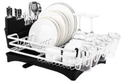 Doogo® Afdruiprek Met Bestekkorf En Lekbak Voor Keukenborden En Bestek Afdruiprek Met Draaibare Uitloop -HG Winkel 1200x789 2