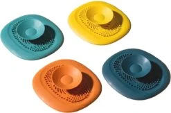 Luxe Doucheputje Afvoer Plug Zeef Stopper Stop - Universele Haarfilter Haarvanger Gootsteenstop Afvoerstop Onderdeel Afvoerputje Stopper Putje Rooster Voor Wastafel Gootsteen Spoelbak Bad Douchebak Keuken Wasbak Badkuip Aanrecht - Siliconen - Geel -HG Winkel 1200x792 1