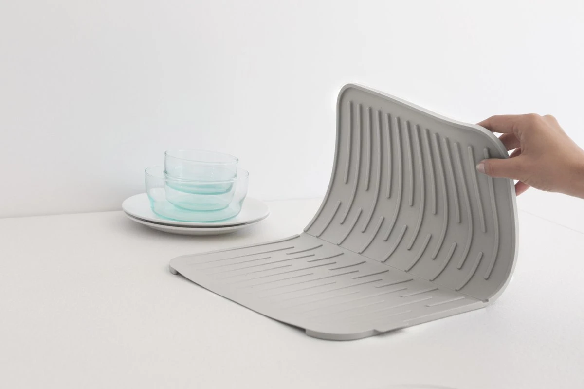 Brabantia SinkSide Afdruipmat - Siliconen - Mid Grey 5 Brabantia SinkSide Afdruipmat - Siliconen - Mid Grey - Afbeelding 5