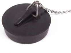 Benson Afvoerstop / Gootsteen Dop / Gootsteenstopper - 44 Mm - Met RVS Ketting 30 Cm