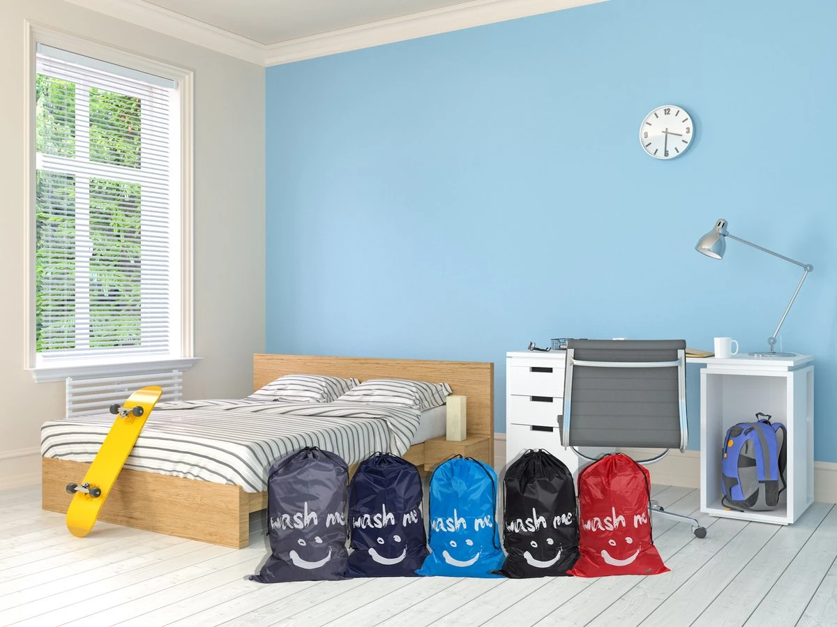 Wonair - Grote Waszak - Laundry Bag - Wash Me - 60x90cm - Zwart - Met Trekkoord 4 Wonair - Grote Waszak - Laundry Bag - Wash Me - 60x90cm - Zwart - Met Trekkoord - Afbeelding 4