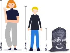 Wonair - Grote Waszak - Wash Me - Wastas - 60x90cm - Grijs - Met Trekkoord -HG Winkel 1200x909