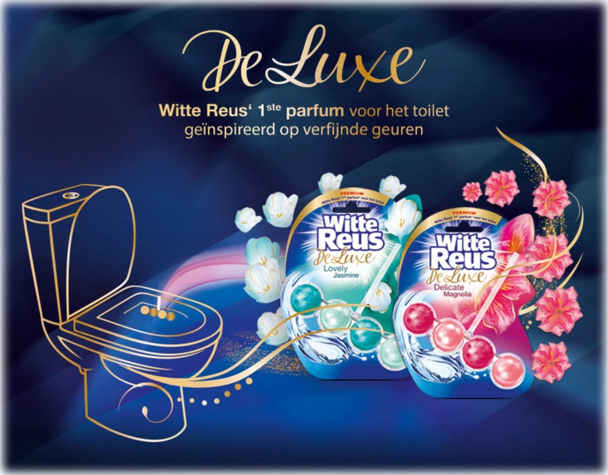 Witte Reus DeLuxe Toiletblok - Delicate Magnolia - WC Blokjes Voordeelverpakking - 10 Stuks 4 Witte Reus DeLuxe Toiletblok - Delicate Magnolia - WC Blokjes Voordeelverpakking - 10 Stuks - Afbeelding 4
