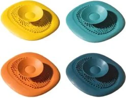 Luxe Doucheputje Afvoer Plug Zeef Stopper Stop - Universele Haarfilter Haarvanger Gootsteenstop Afvoerstop Onderdeel Afvoerputje Stopper Putje Rooster Voor Wastafel Gootsteen Spoelbak Bad Douchebak Keuken Wasbak Badkuip Aanrecht - Siliconen - Geel -HG Winkel 1200x938