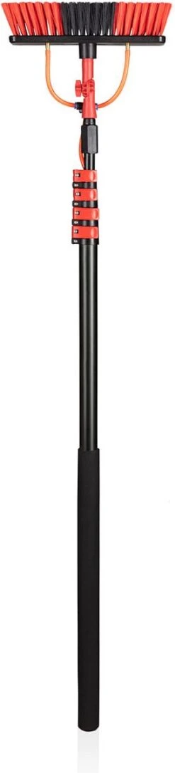 Umuzi Cleaning Telescopische Waterborstel - Uitschuifbare Schrobborstel Voor Ramen, Gevel En Huis - 1,3 Tot 4,6 Meter - Reiniger Met 4 Uitschuifbare Delen - Zeepdispenser Met Doseerknop -HG Winkel 273x1200