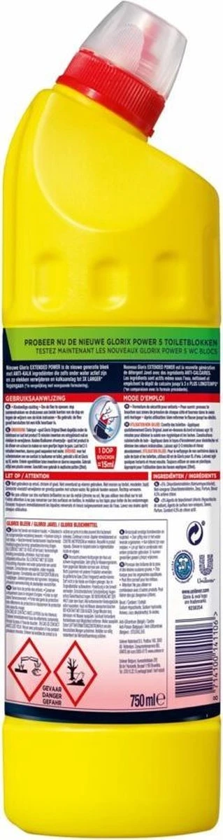 8x Glorix Bleek Original 750 Ml 5 8x Glorix Bleek Original 750 Ml - Afbeelding 5