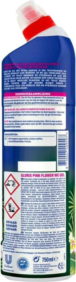 Glorix WC Powergel Toiletreiniger Pink Flower - 6 X 750 Ml - Voordeelverpakking -HG Winkel 324x1200 1