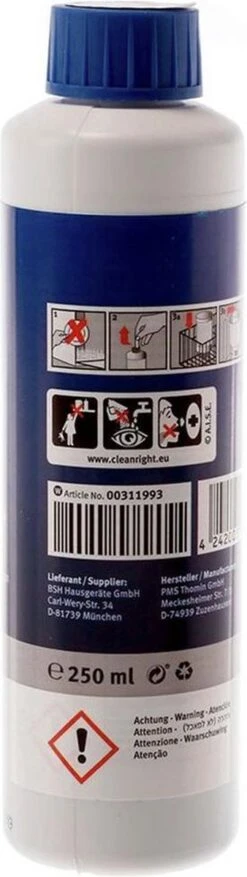 Bosch / Siemens Vaatwasser Reiniger - 250 Ml -HG Winkel 338x1200