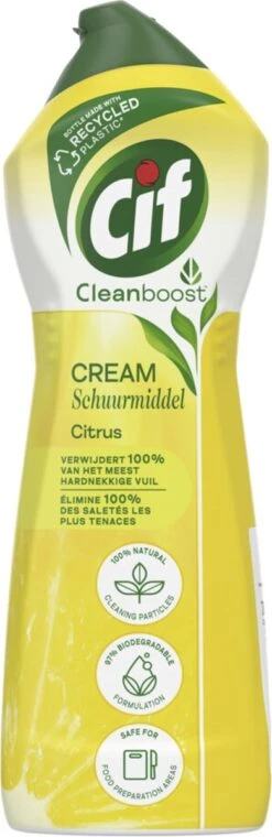 Cif CleanBoost Cream Citroen Schuurmiddel - 8 X 750 Ml - Voordeelverpakking -HG Winkel 390x1200 4