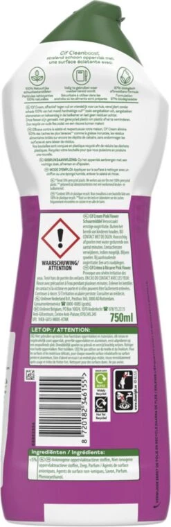 Cif CleanBoost Cream Pink Schuurmiddel - 8 X 750 Ml - Voordeelverpakking -HG Winkel 390x1200 6