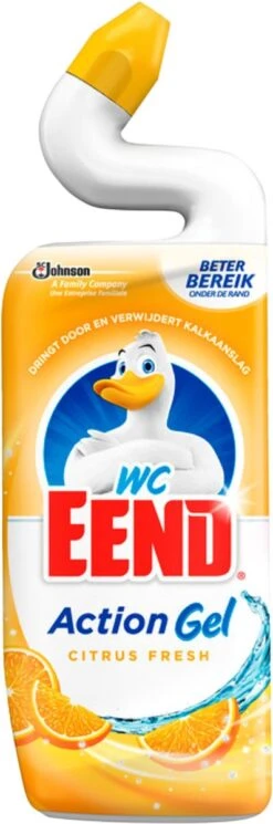 6x WC Eend Toiletreiniger Action Gel Citrus Splash 750 Ml -HG Winkel 398x1200