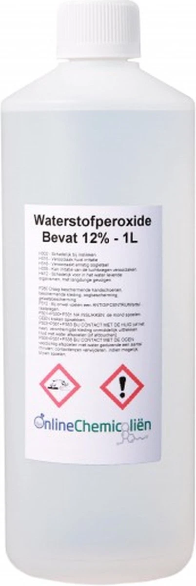 Waterstofperoxide 12% - Hydrogen Peroxide - 1liter 1 Waterstofperoxide 12% - Hydrogen Peroxide - 1liter