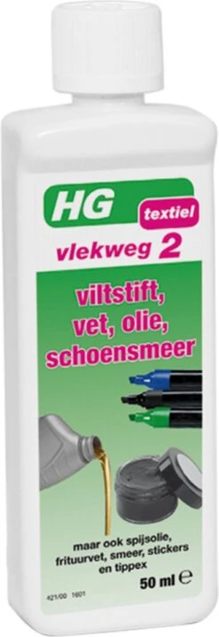 HG Vlekweg 2 - 50ml - Voor O.a. Vlekken Van Viltstift, Vet, Olie & Schoensmeer 11 HG Vlekweg 2 - 50ml - Voor O.a. Vlekken Van Viltstift, Vet, Olie & Schoensmeer -HG Winkel 412x1200 3