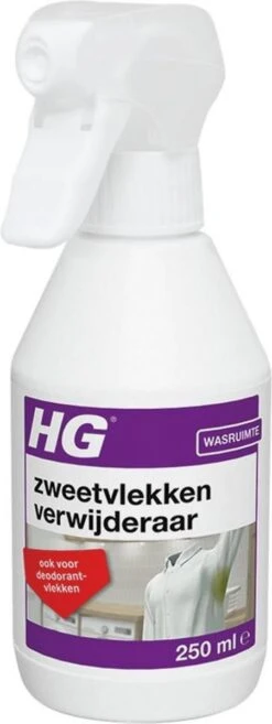 HG Zweetvlekkenverwijderaar - 250ml - Effectief Tegen Zweet- En Deodorantvlekken - Geschikt Voor Wit En Gekleurd Textiel 7 HG Zweetvlekkenverwijderaar - 250ml - Effectief Tegen Zweet- En Deodorantvlekken - Geschikt Voor Wit En Gekleurd Textiel -HG Winkel 451x1200