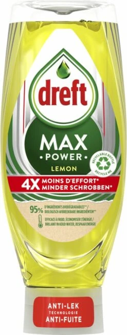Dreft MaxPower - Lemon - Vloeibaar Afwasmiddel - Voordeelverpakking 8 X 640 Ml 15 Dreft MaxPower - Lemon - Vloeibaar Afwasmiddel - Voordeelverpakking 8 X 640 Ml -HG Winkel 454x1200