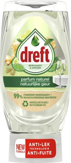 Dreft Natuurlijke Geur - Afwasmiddel - Bergamot & Gember - Ondersteboven Fles - Voordeelverpakking 8 X 370 Ml -HG Winkel 526x1200 1