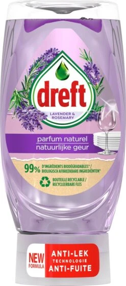 Dreft Natuurlijke Geur - Afwasmiddel - Lavendel & Rozemarijn - Ondersteboven Fles - Voordeelverpakking 8 X 370 Ml -HG Winkel 527x1200 3