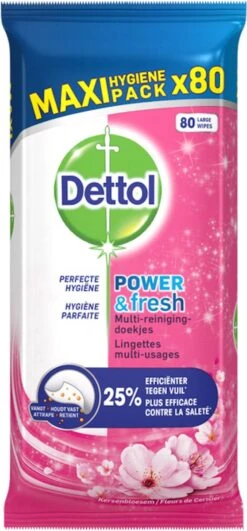 Dettol - Schoonmaakdoekjes - Power & Fresh - Kersenbloesem - 4 X 80 Stuks - Voordeelverpakking -HG Winkel 558x1200 2
