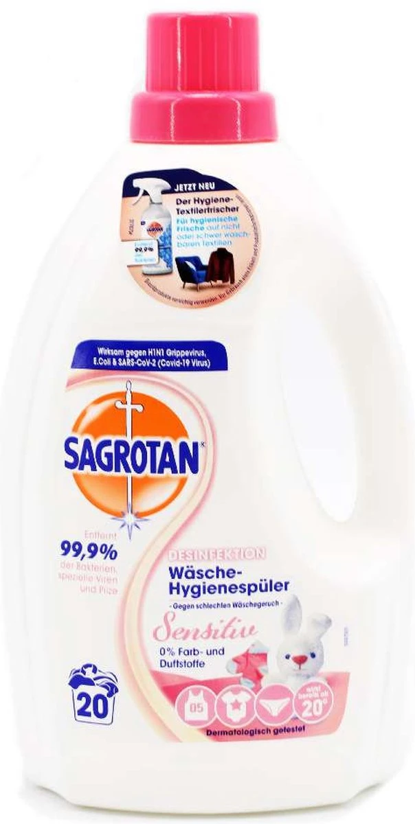 SAGROTAN Was Hygiene - Sensitive - 1,5 L. 1 SAGROTAN Was Hygiene - Sensitive - 1,5 L.